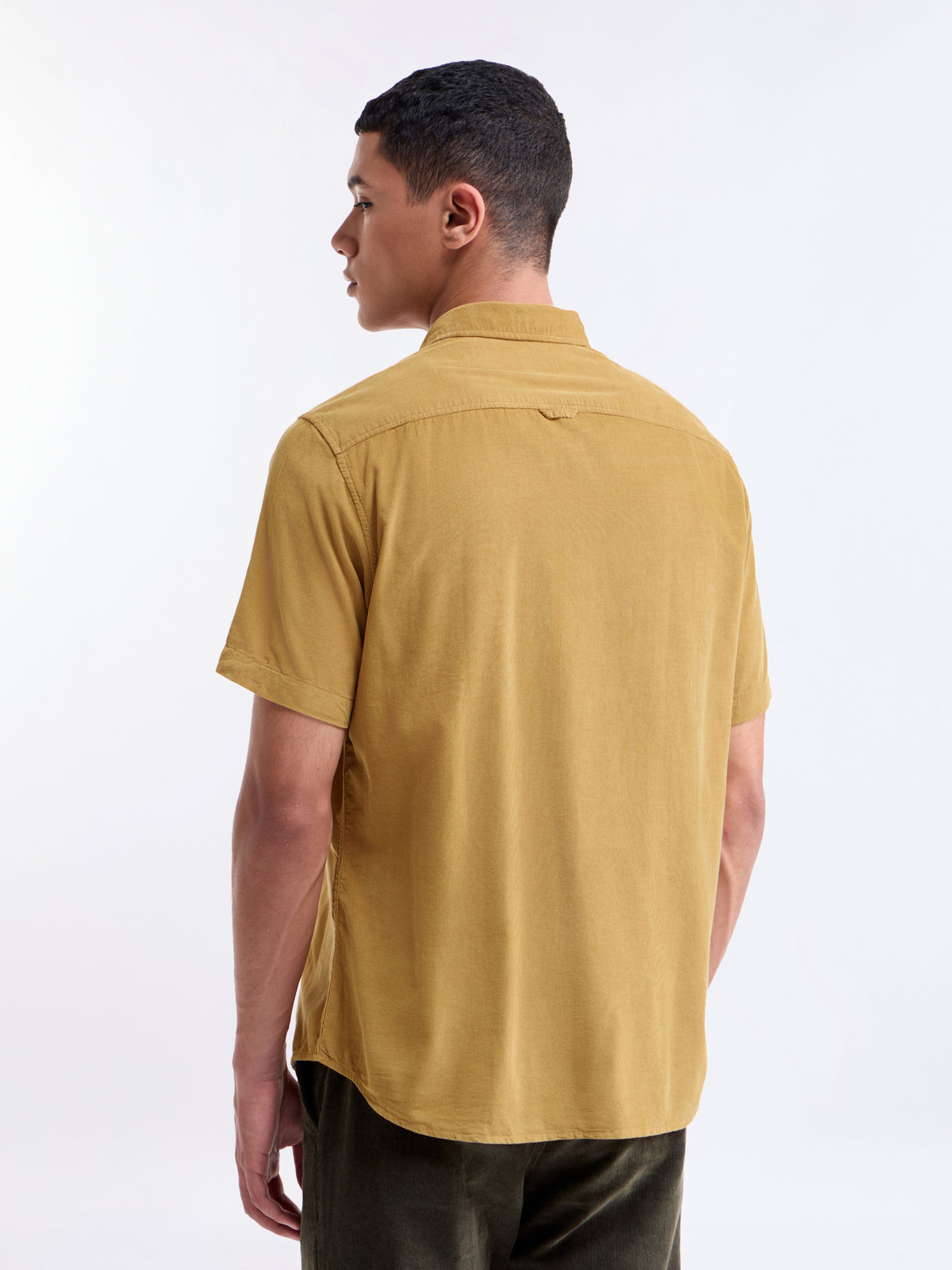 Solid Regular Fit Shirt - Gold t4option_1