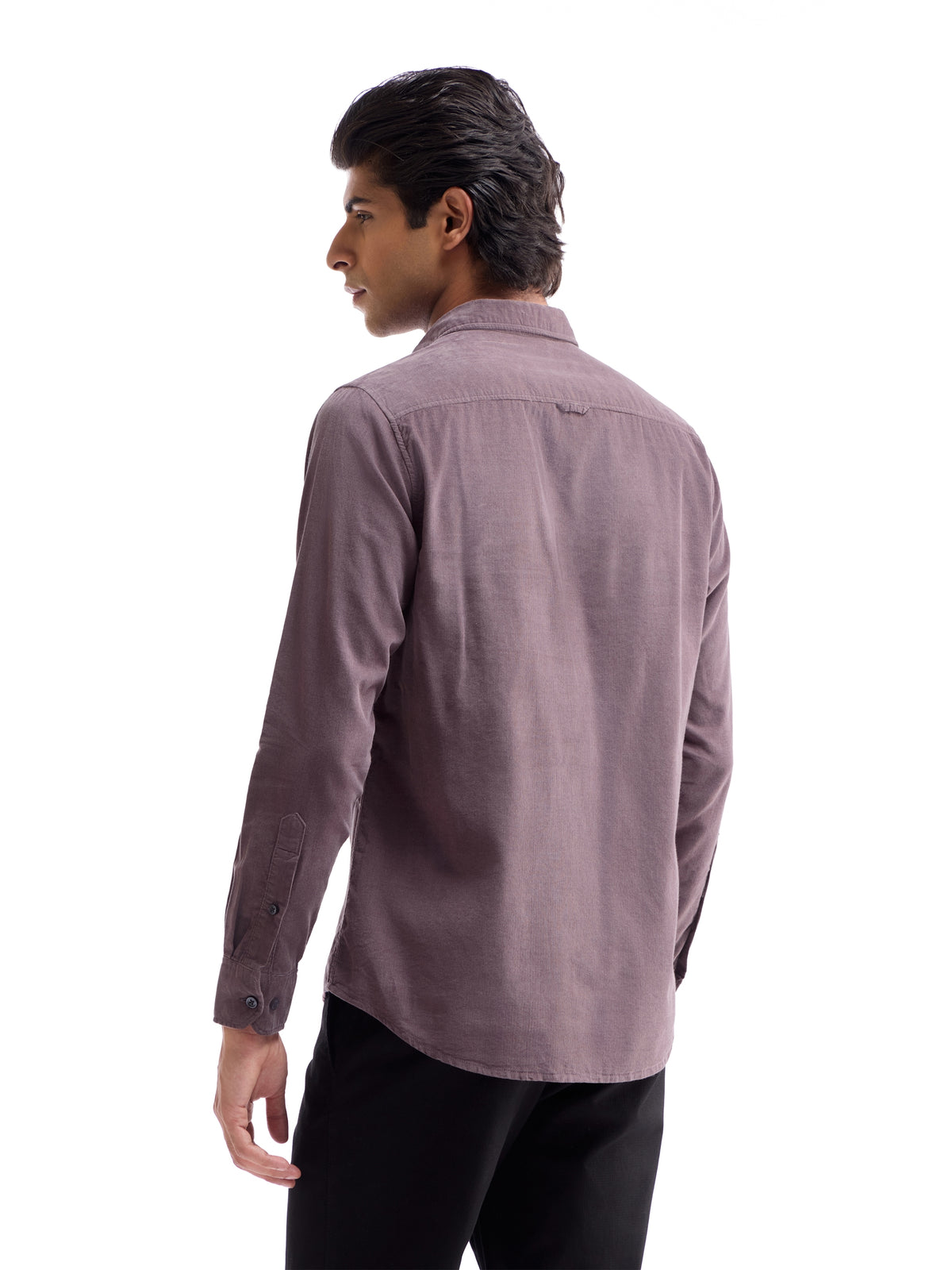 Solid Regular Fit Shirt - Purple t4option_5
