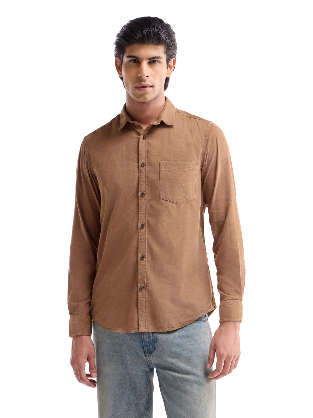 Solid Regular Fit Shirt - Spice t4option_6