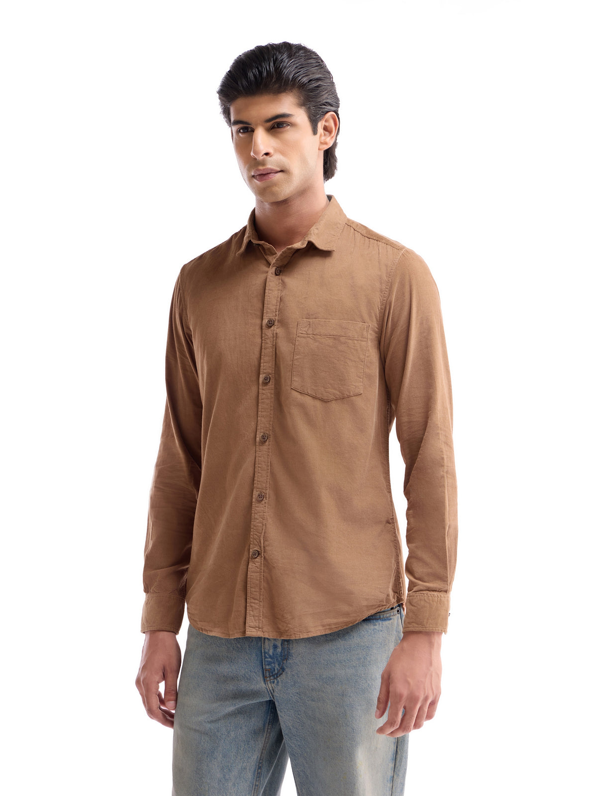 Solid Regular Fit Shirt - Spice t4option_6