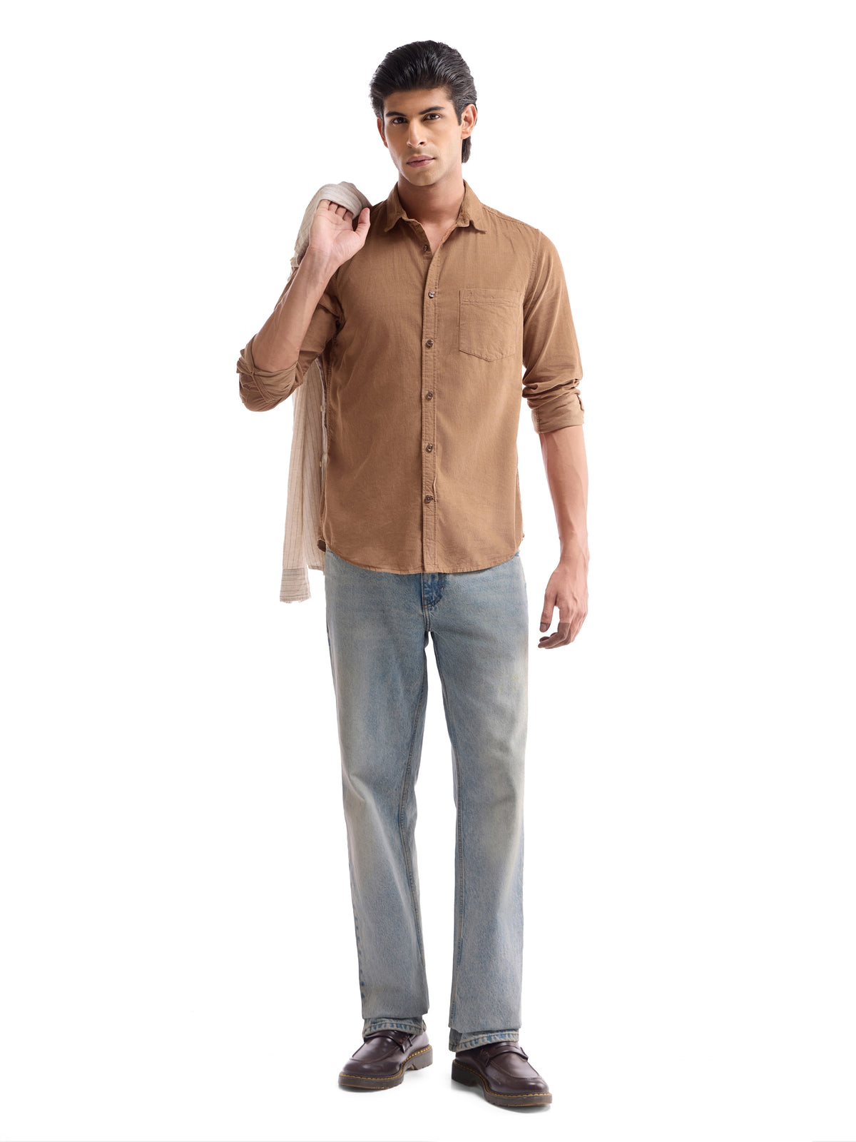 Solid Regular Fit Shirt - Spice t4option_6