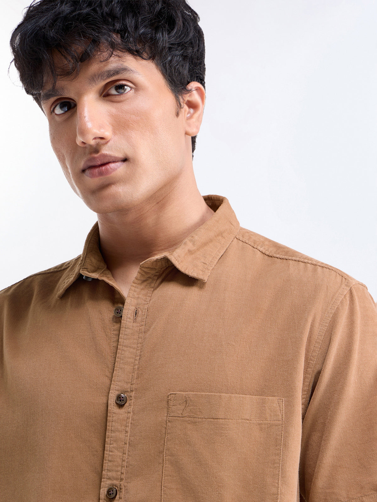 Solid Regular Fit Shirt - Spice t4option_2
