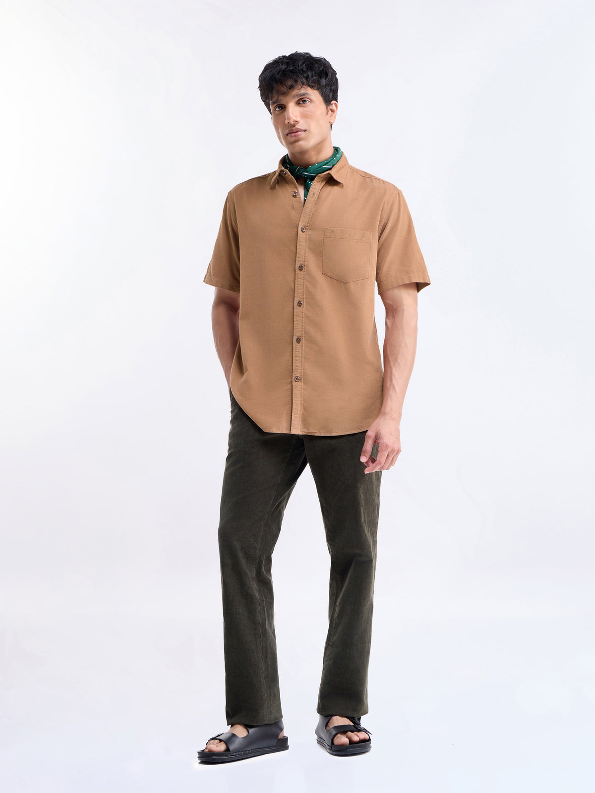 Solid Regular Fit Shirt - Spice t4option_2