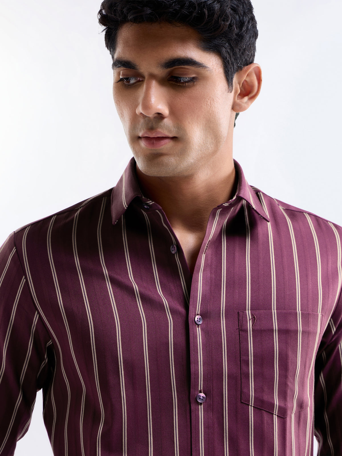 Striped Regular Fit Shirt - Fig t4option_0