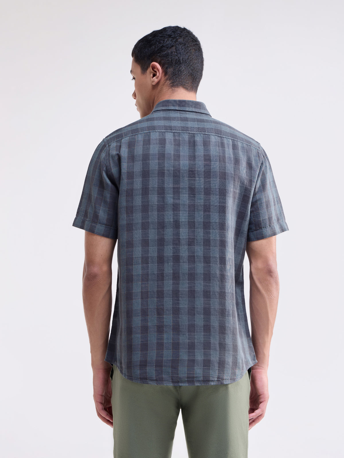 Purple check Regular Fit Shirt - Purple t4option_0