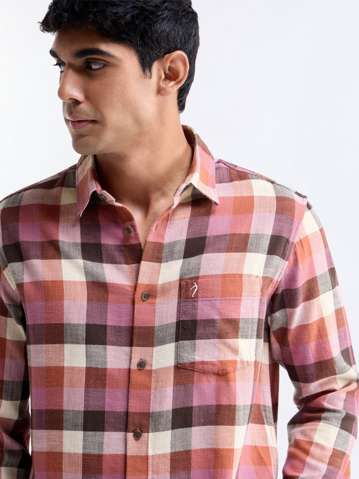 check Regular Fit Shirt - Choco t4option_0