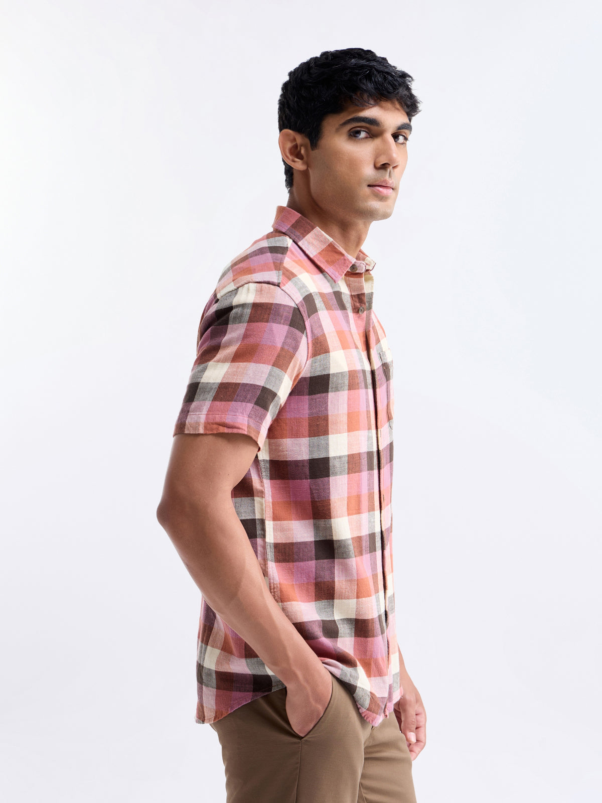 check Regular Fit Shirt - Choco t4option_0