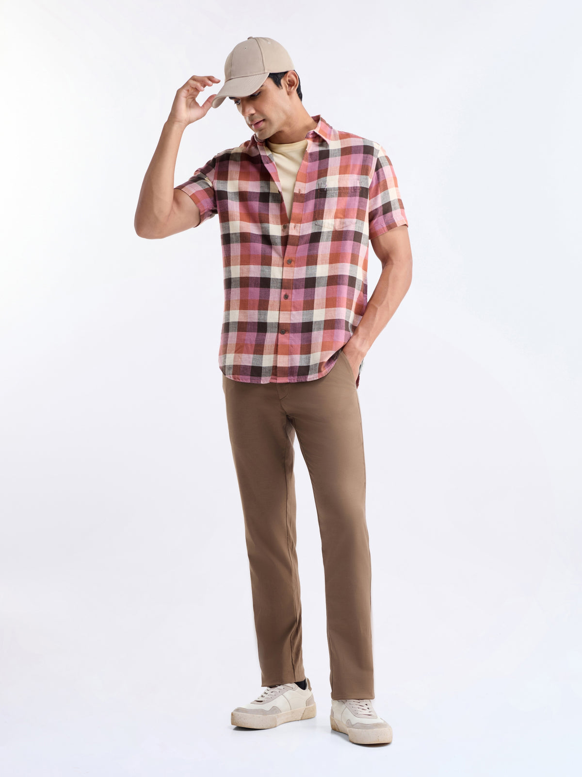 check Regular Fit Shirt - Choco t4option_0
