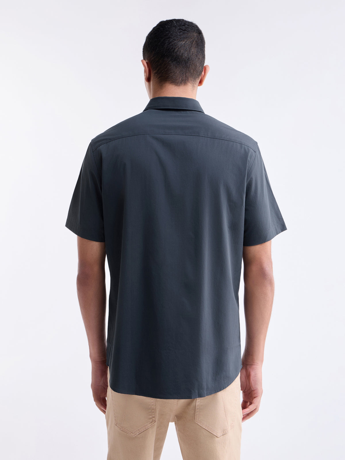 Solid Regular Fit Shirt - Navy t4option_2