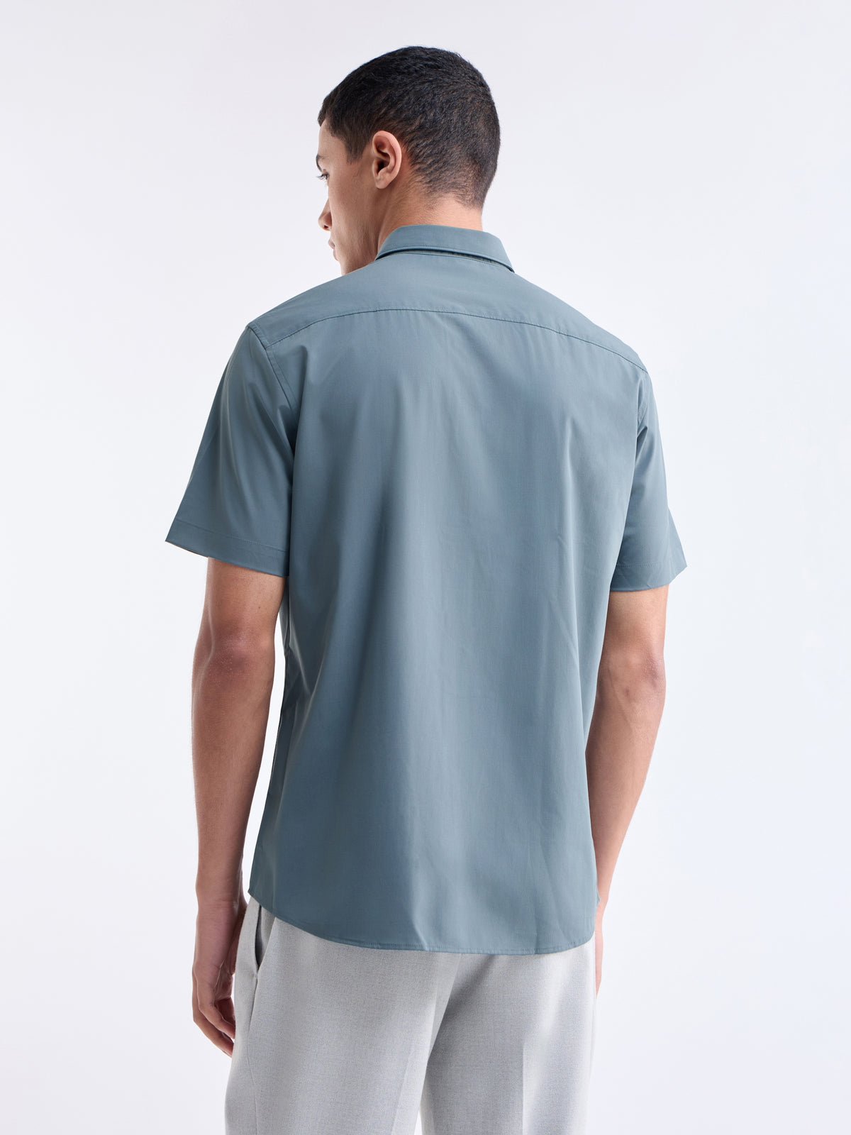 Solid Regular Fit Shirt - Olive t4option_3