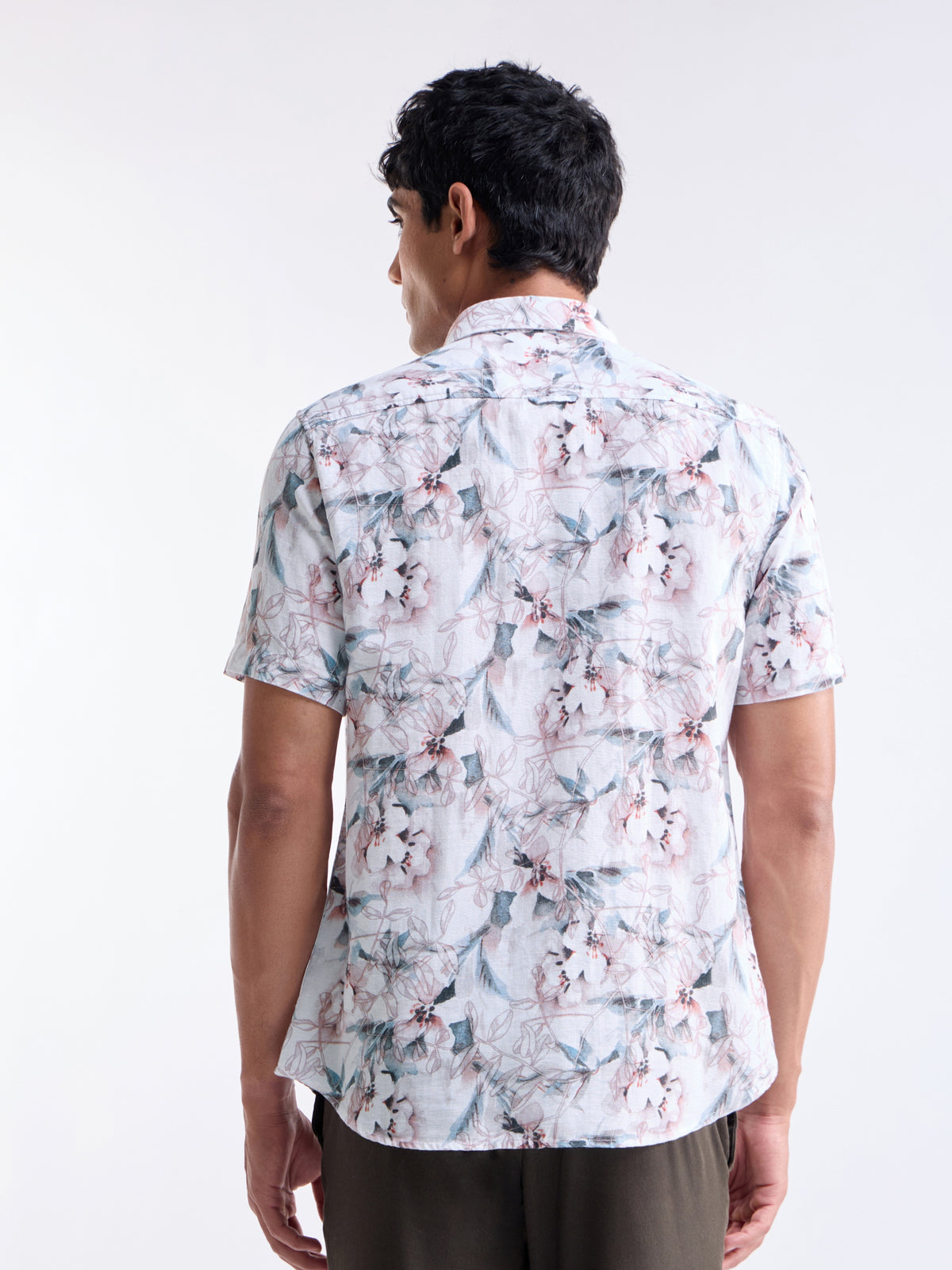 Dusty Pink Printed Regular Fit Shirt - Dusty Pink t4option_0