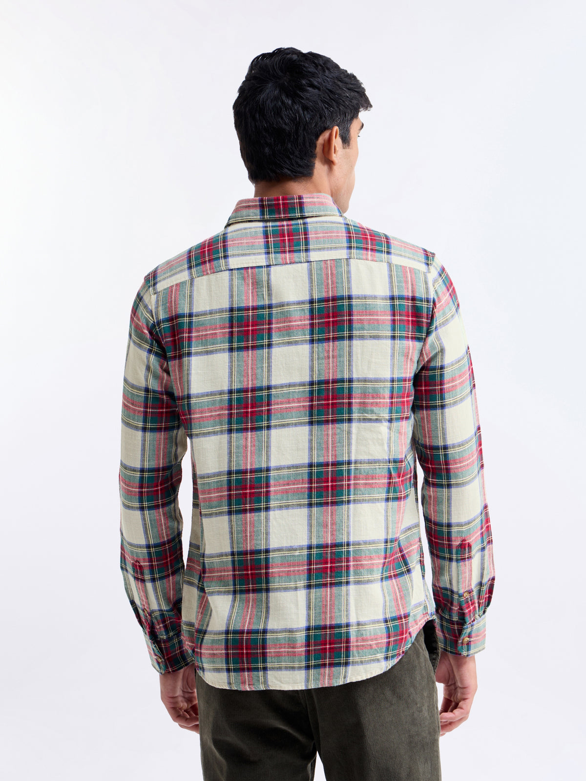Ecru check Regular Fit Shirt - Ecru t4option_0