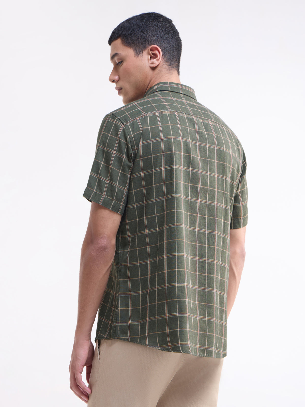 check Regular Fit Shirt - Olive t4option_0