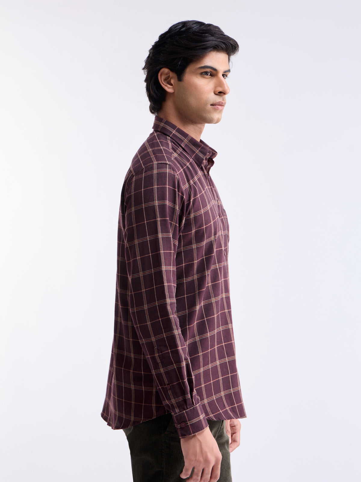 check Regular Fit Shirt - Purple t4option_1
