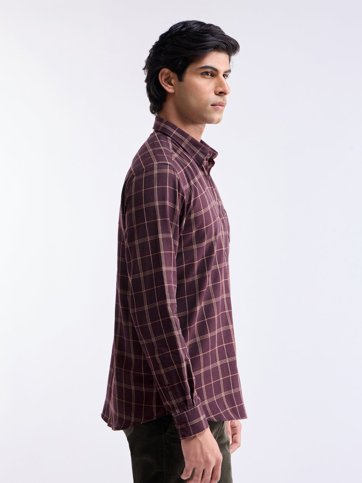 check Regular Fit Shirt - Purple t4option_1