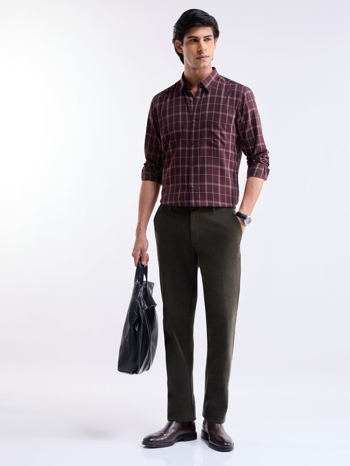 check Regular Fit Shirt - Purple t4option_1