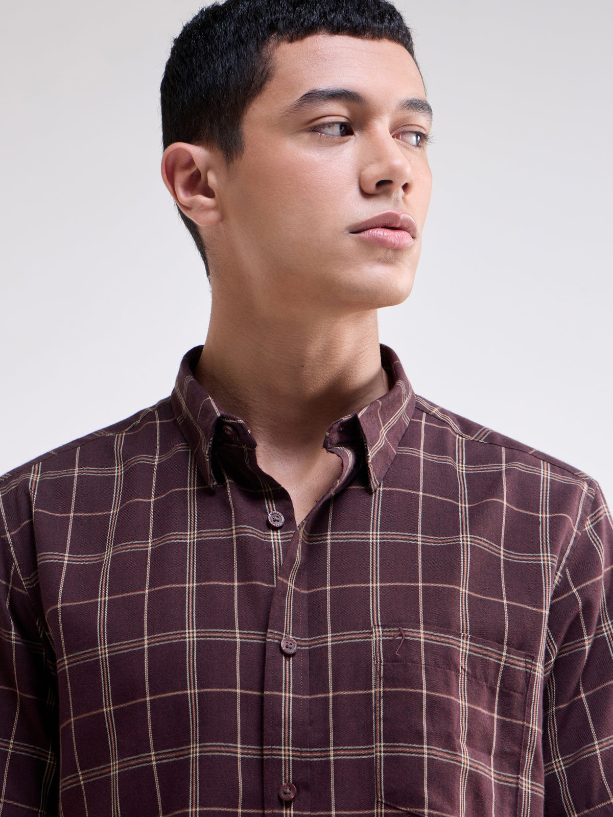 check Regular Fit Shirt - Purple t4option_1