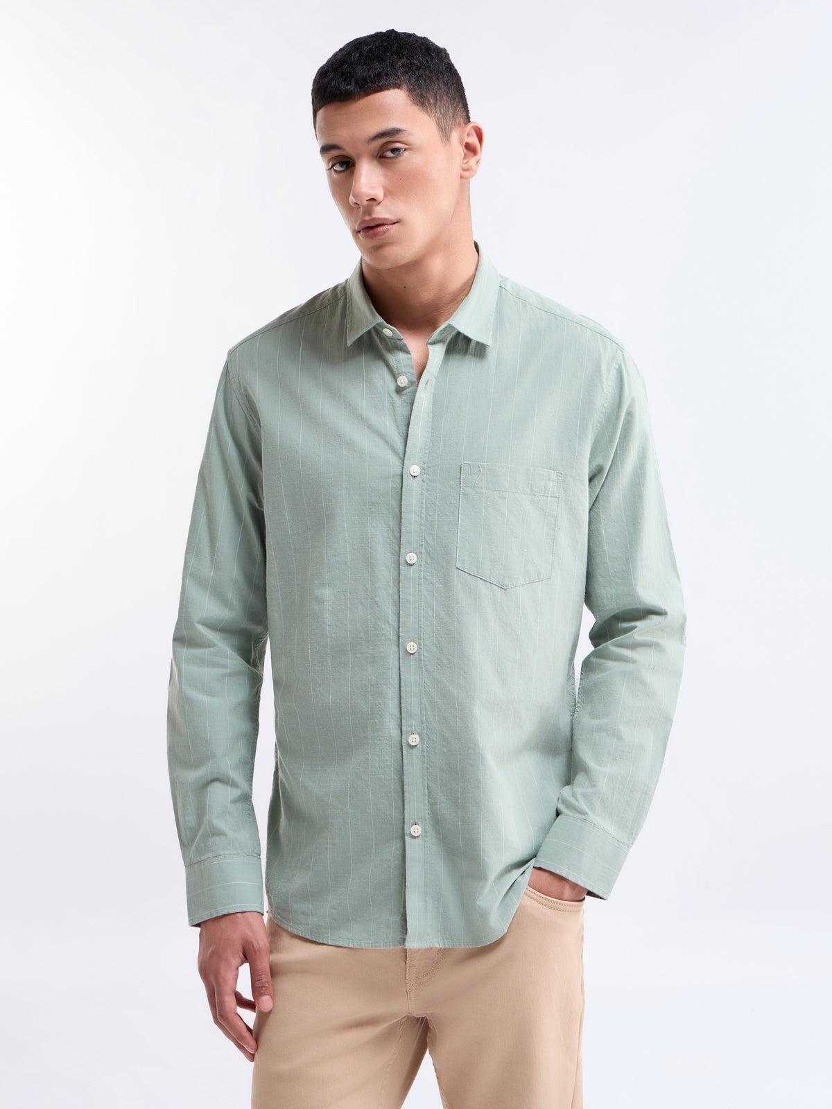 Striped Regular Fit Shirt - Sap t4option_2