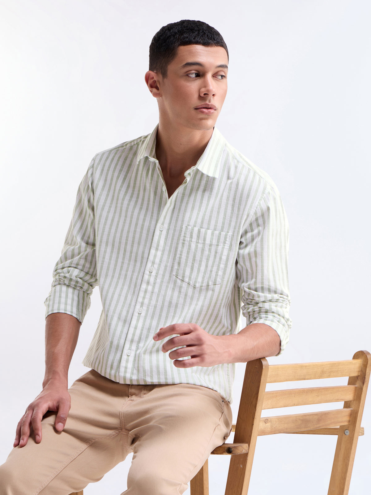 Striped Regular Fit Shirt - Sap t4option_1