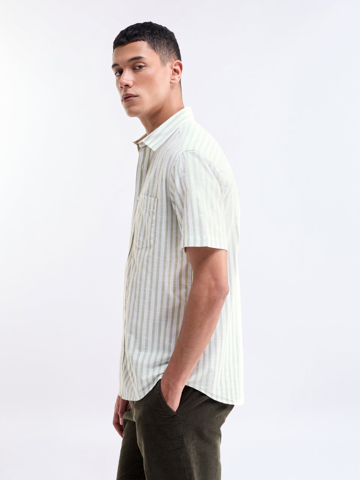 Striped Regular Fit Shirt - Sap t4option_1