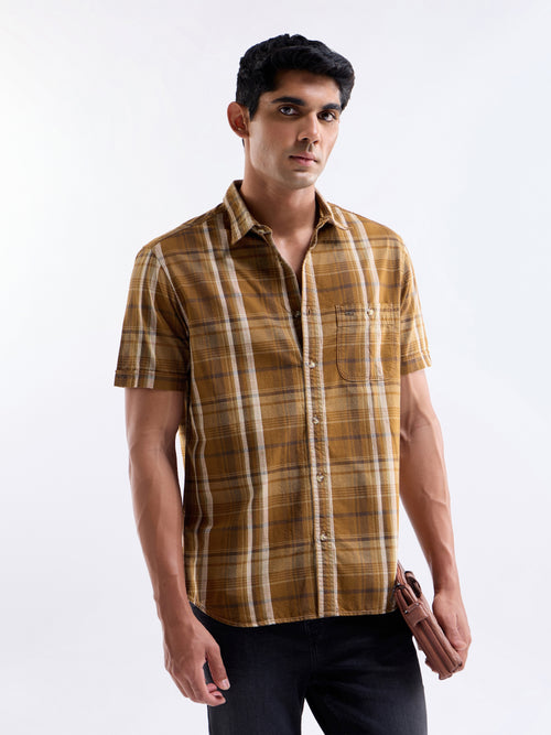 Amber check Regular Fit Shirt - Amber t4option_0