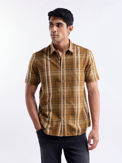 Amber check Regular Fit Shirt - Amber t4option_0