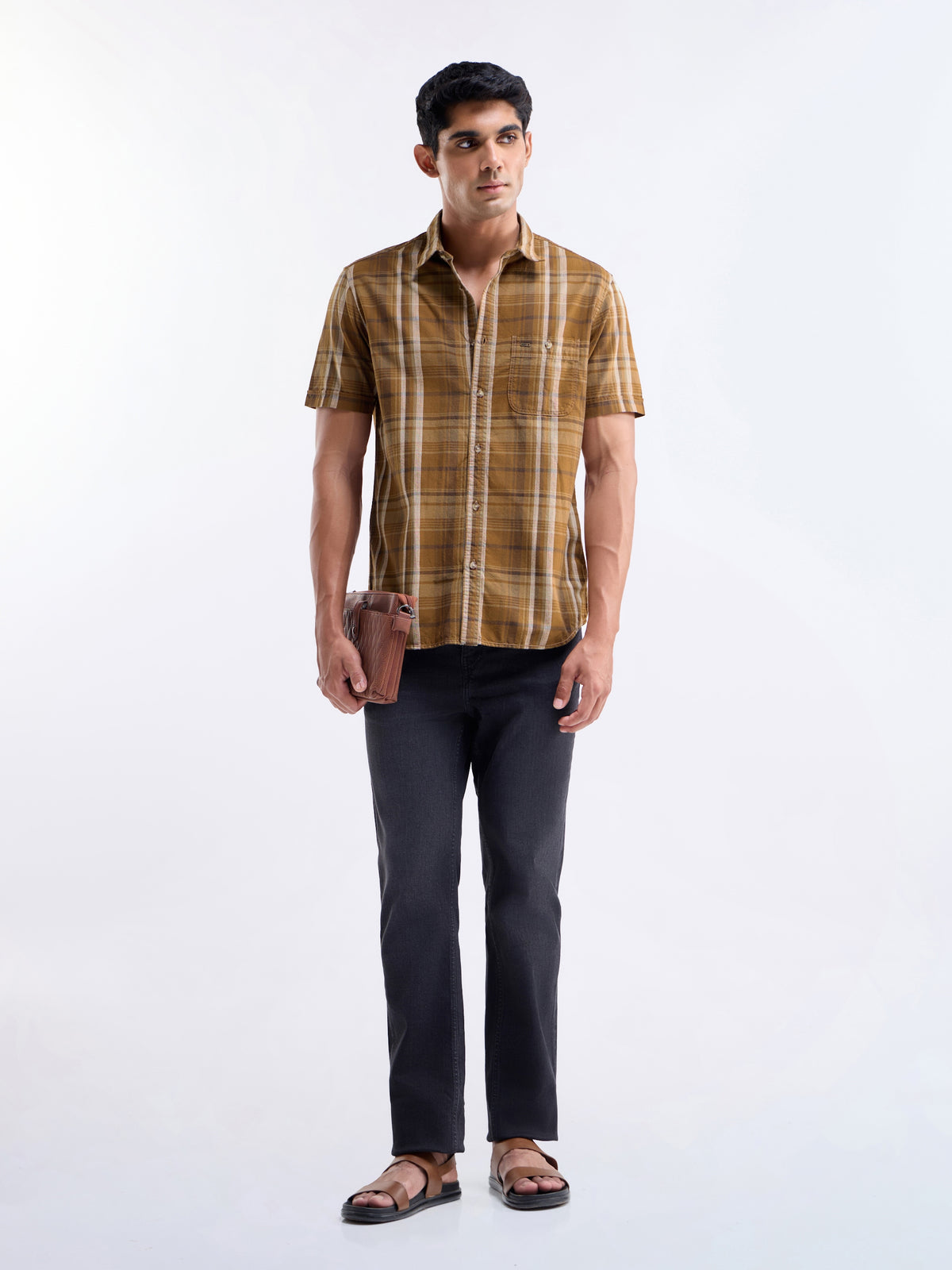 Amber check Regular Fit Shirt - Amber t4option_0