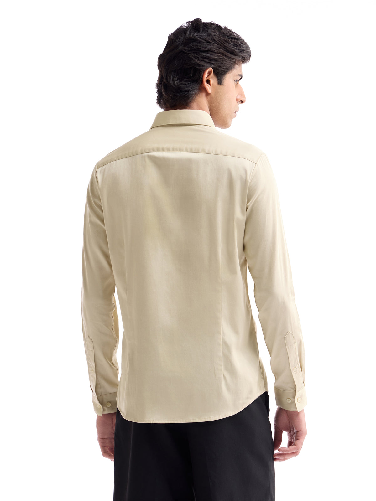 Solid Regular Fit Shirt - Butter t4option_0
