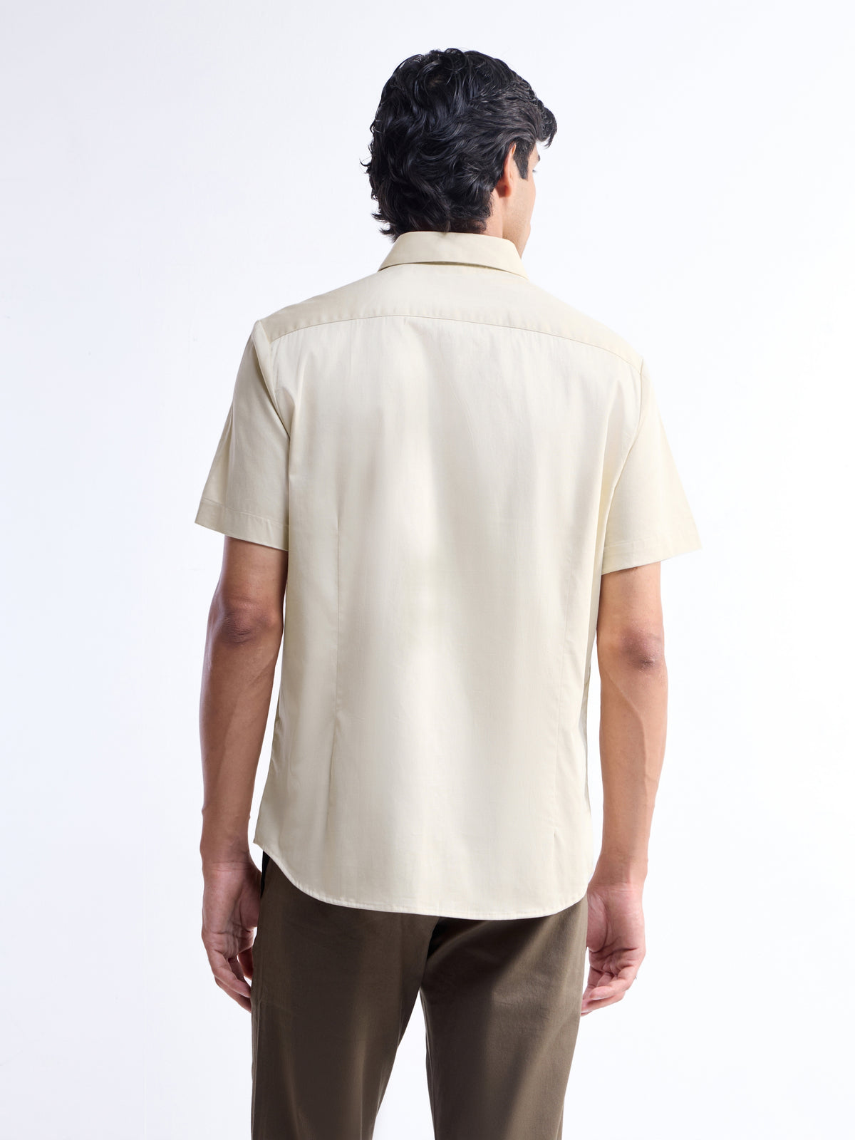 Solid Regular Fit Shirt - Butter t4option_0
