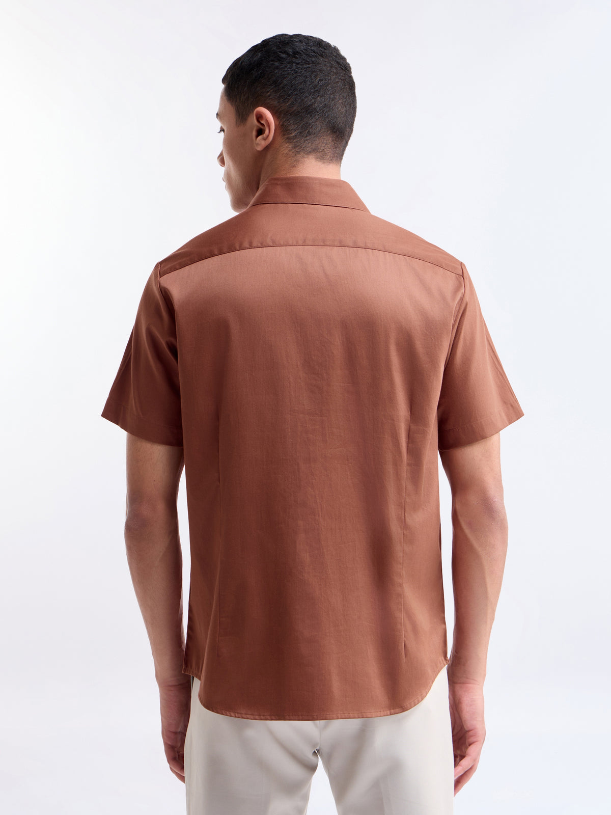 Solid Regular Fit Shirt - Rust t4option_6