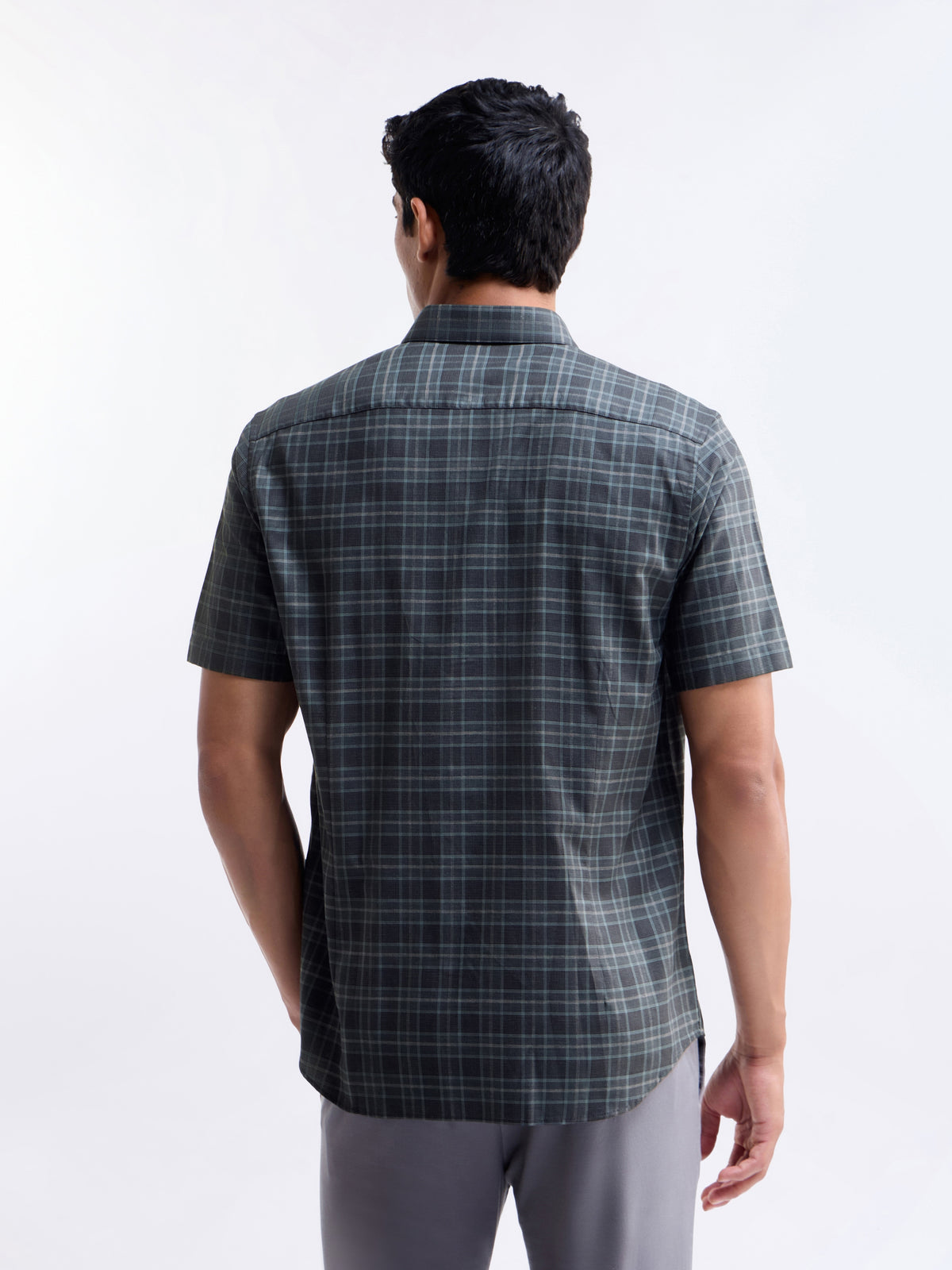check Regular Fit Shirt - Dark Grey t4option_0