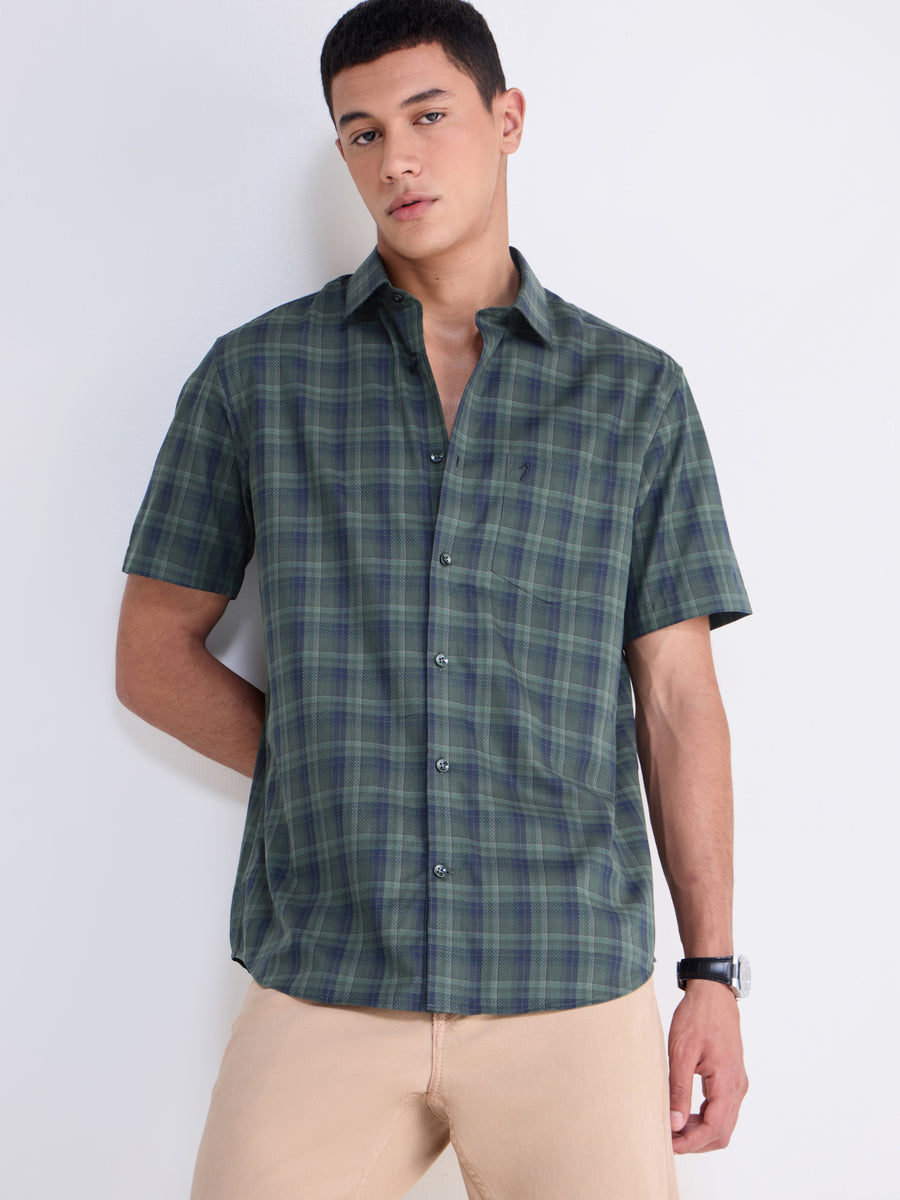 check Regular Fit Shirt - Pine t4option_0