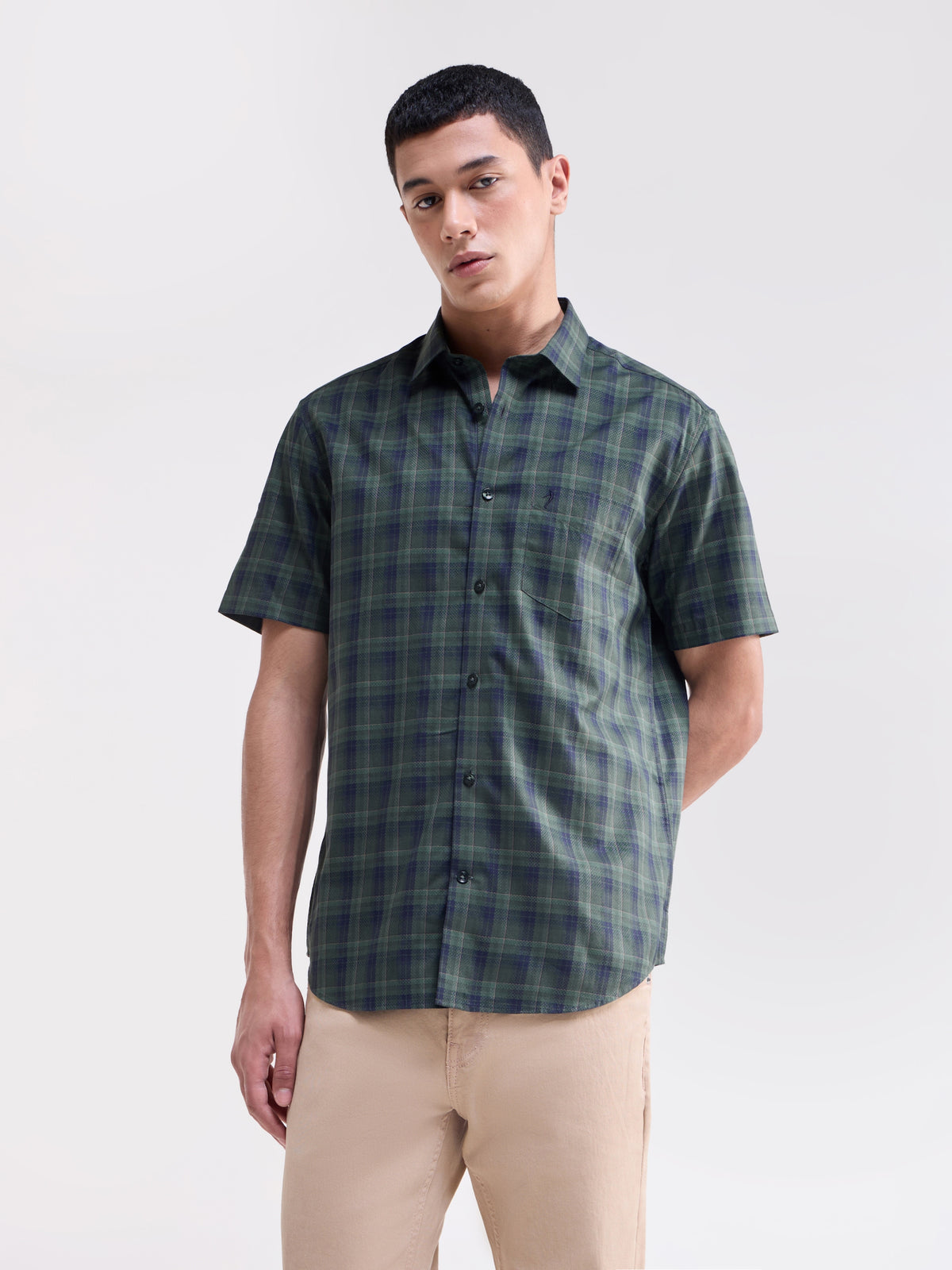 check Regular Fit Shirt - Pine t4option_0