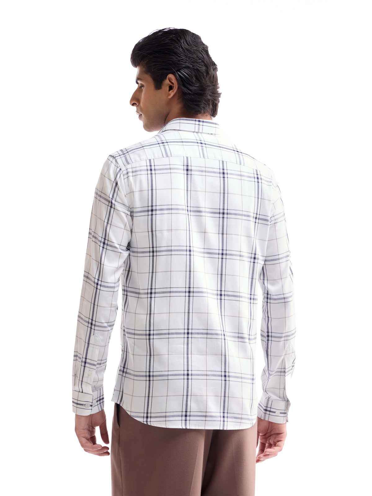 White check Regular Fit Shirt - White t4option_0
