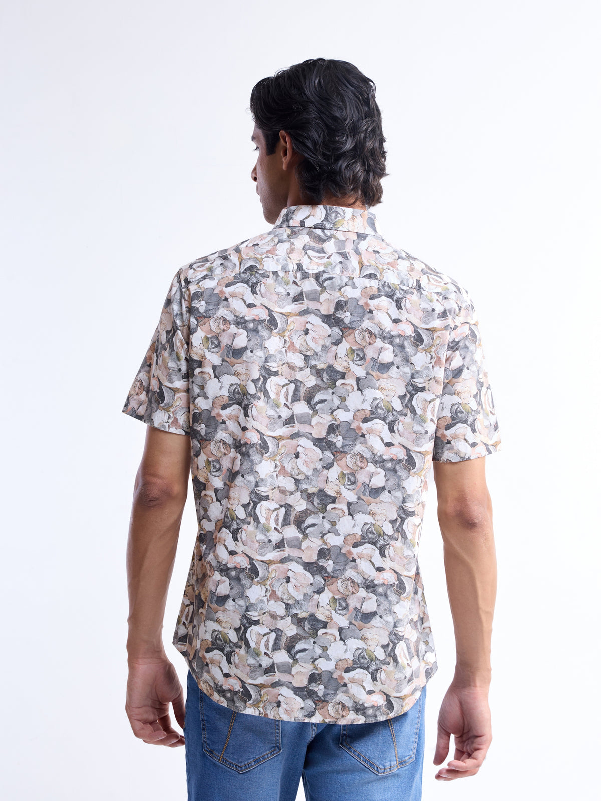 Printed Regular Fit Shirt - Gasoline t4option_0