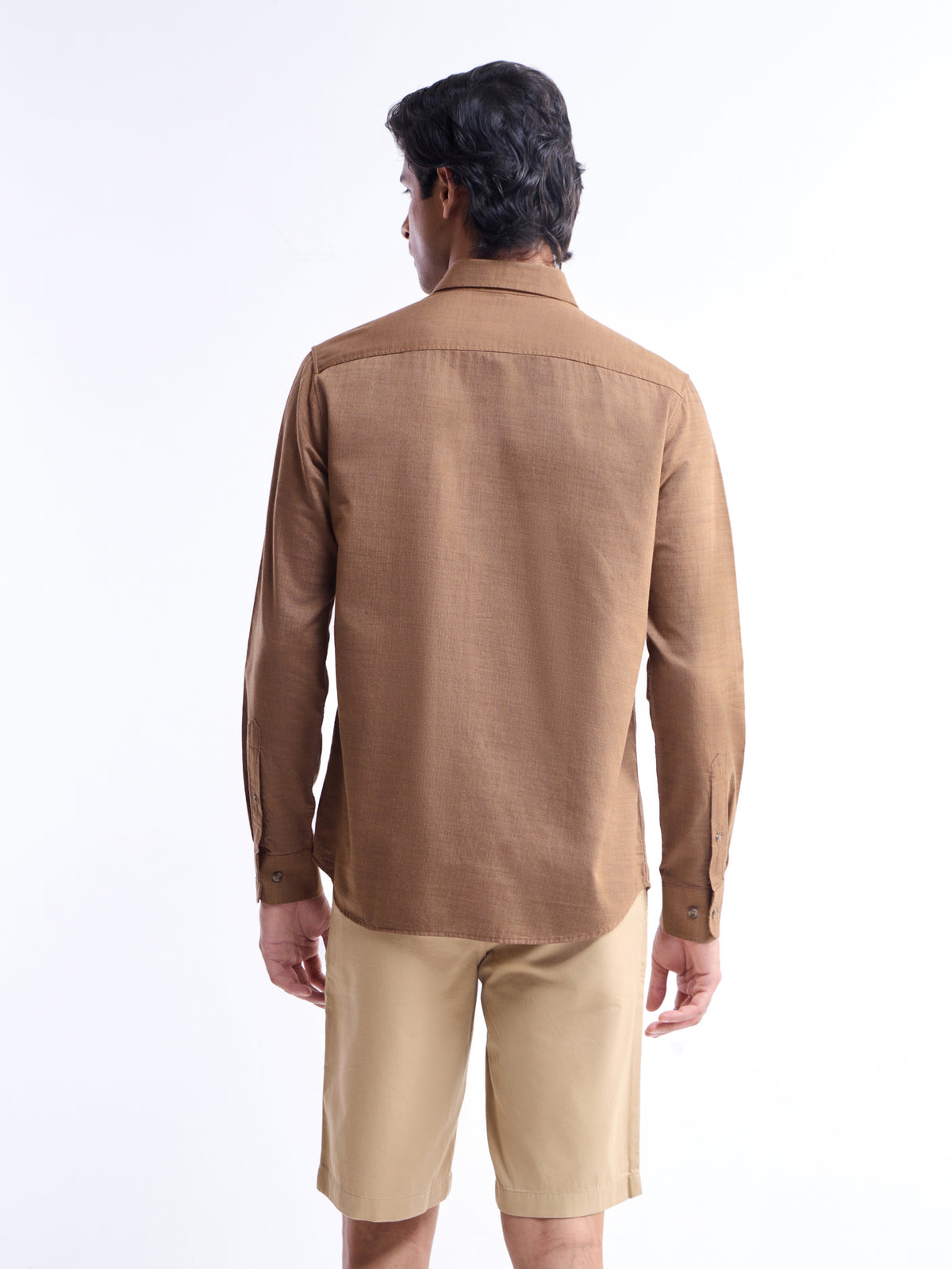 Solid Regular Fit Shirt - Clay Mel t4option_0
