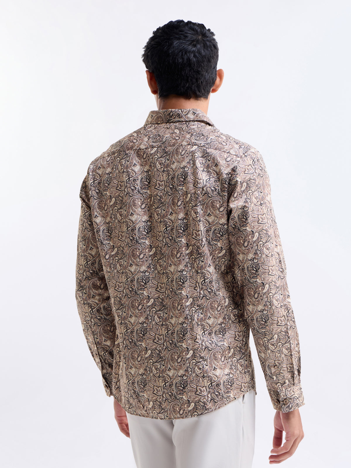 Black Printed Regular Fit Shirt - Black t4option_0