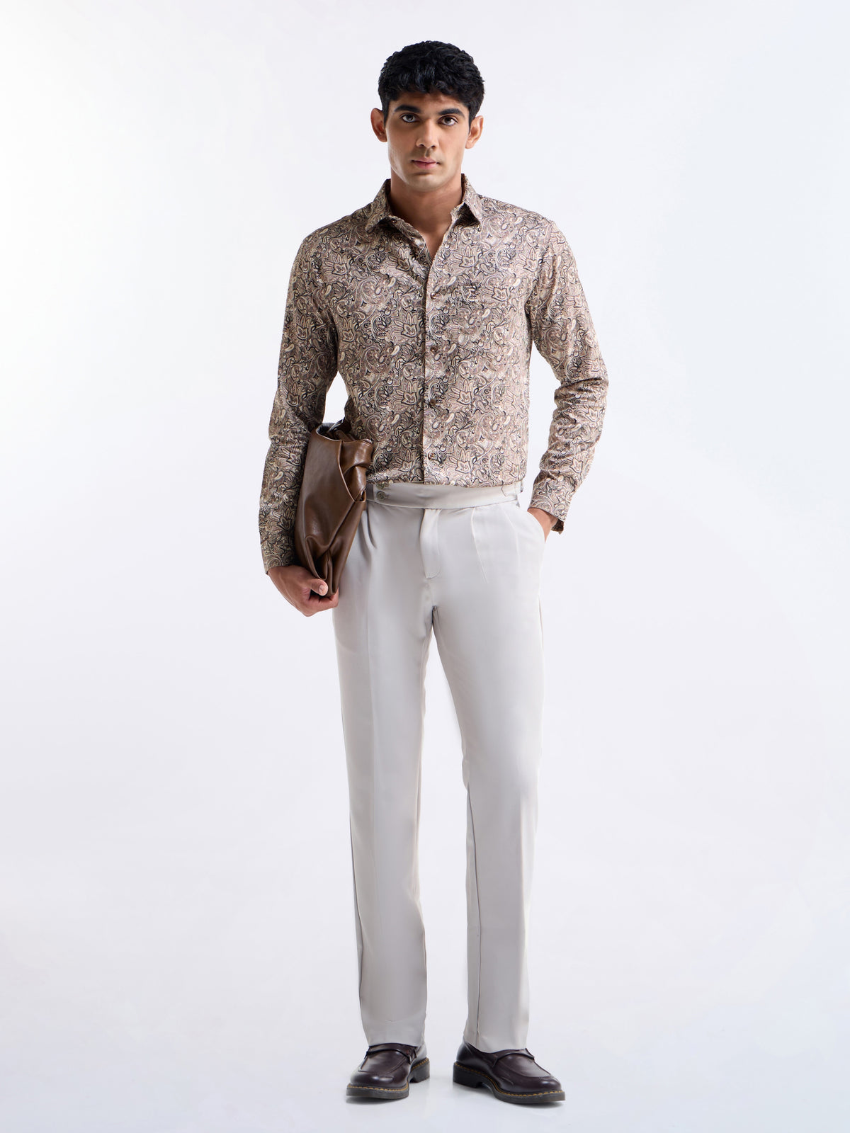 Black Printed Regular Fit Shirt - Black t4option_0