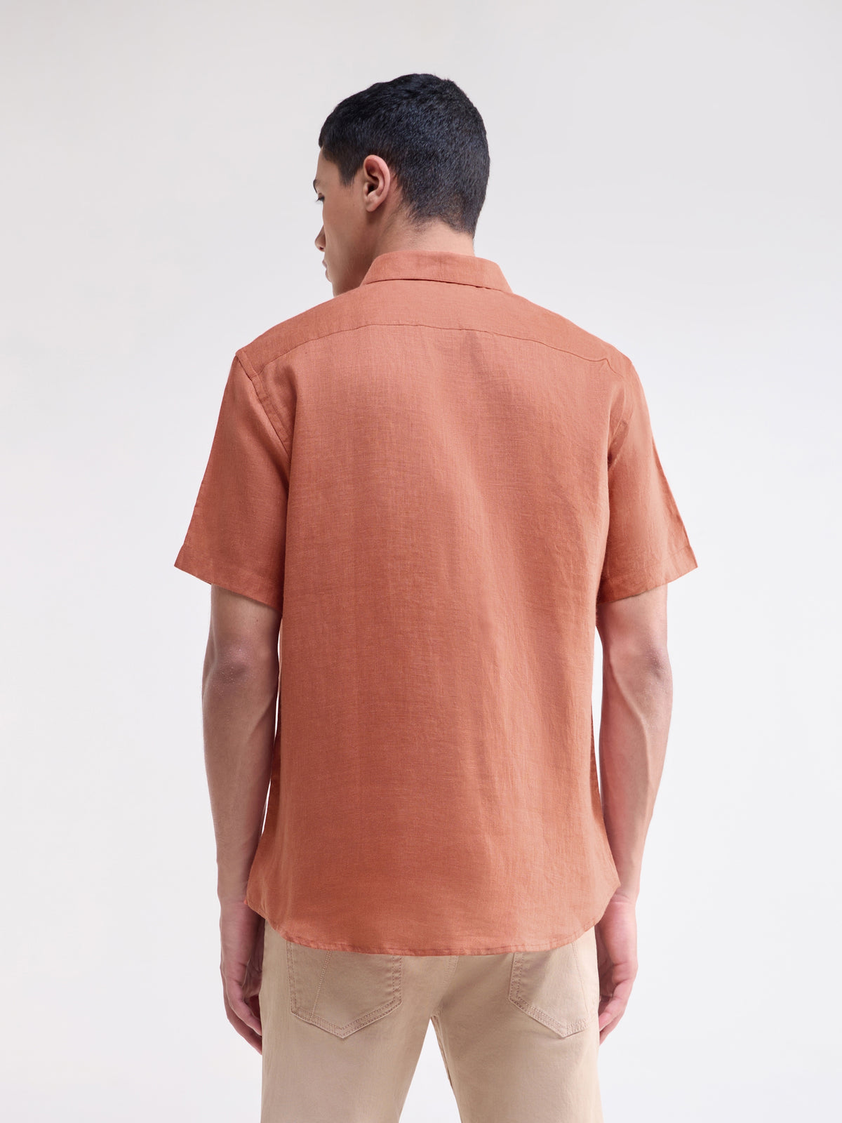Solid Regular Fit Shirt - Rust t4option_2
