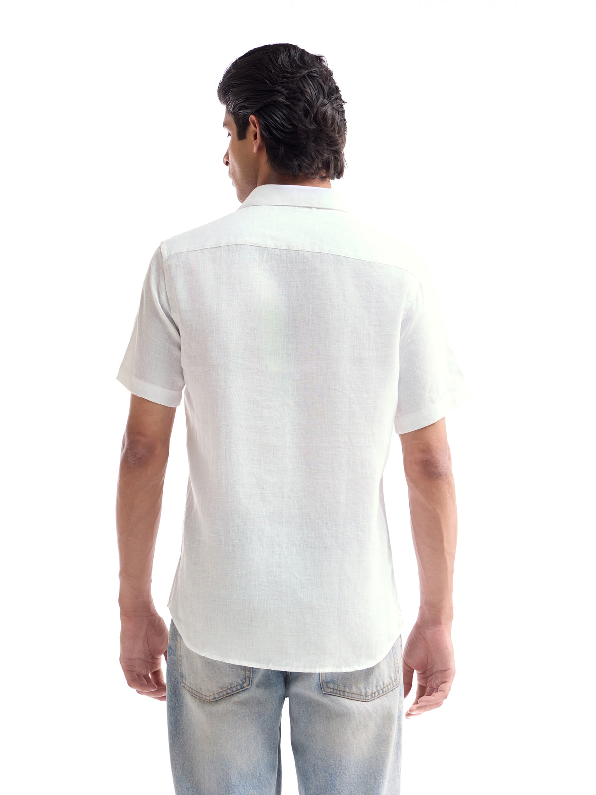 Solid Regular Fit Shirt - White t4option_3