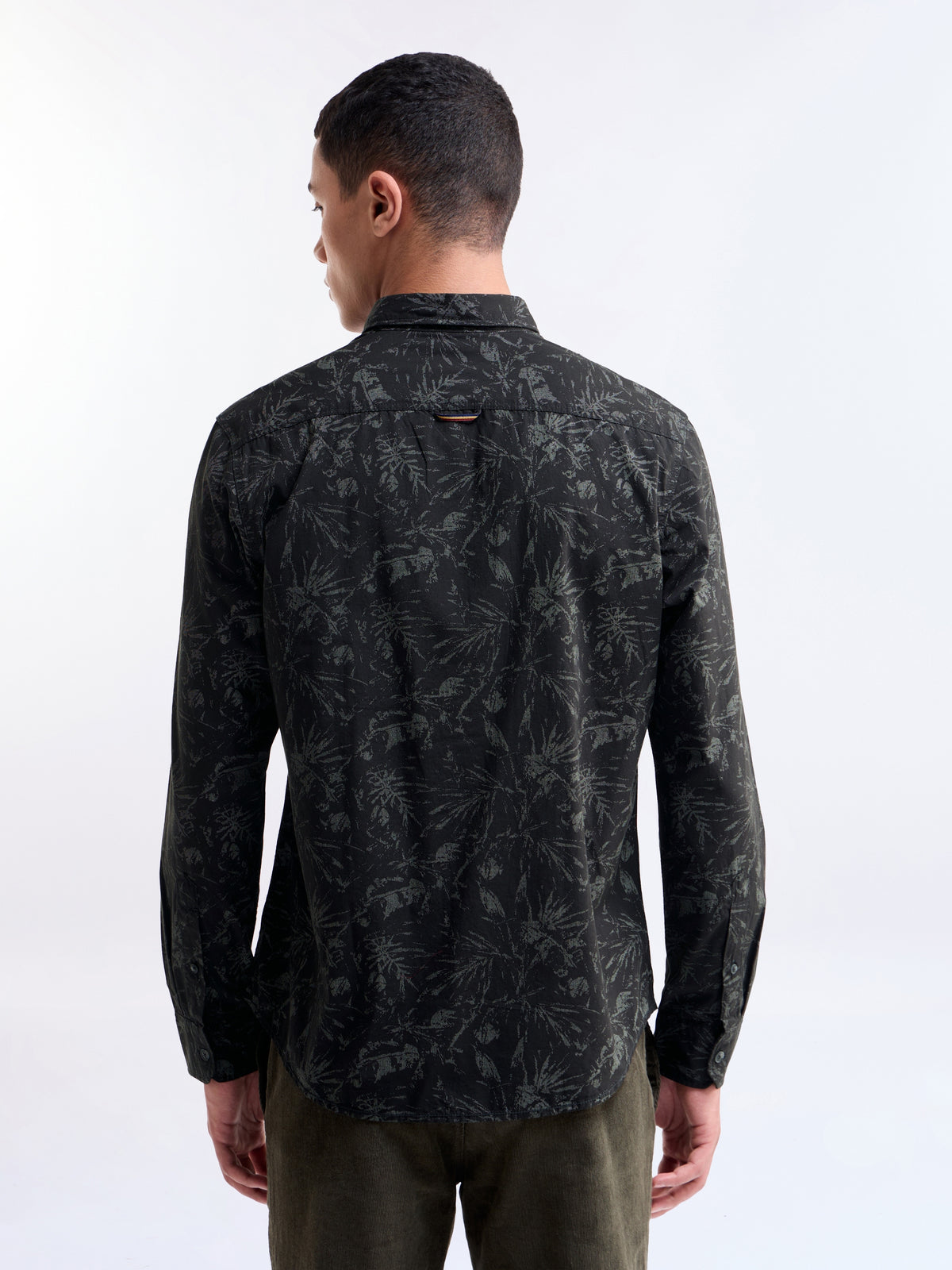 Printed Regular Fit Shirt - Black t4option_0