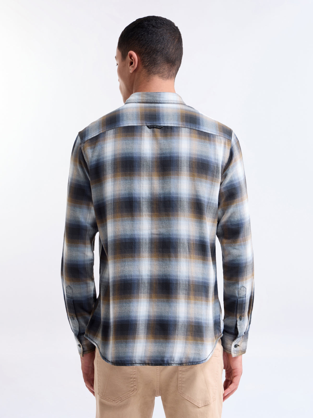 check Slim Fit Shirt - Blue t4option_0