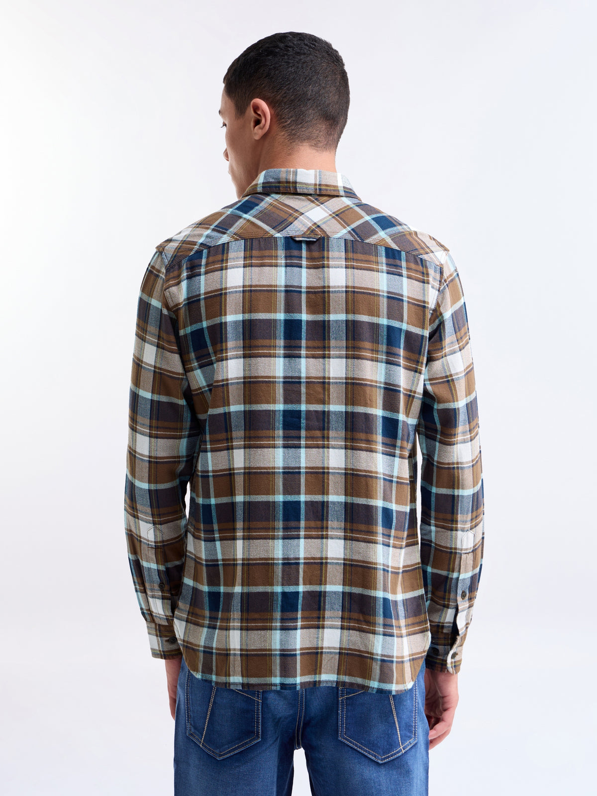 Tobacco check Regular Fit Shirt - Tobacco t4option_0