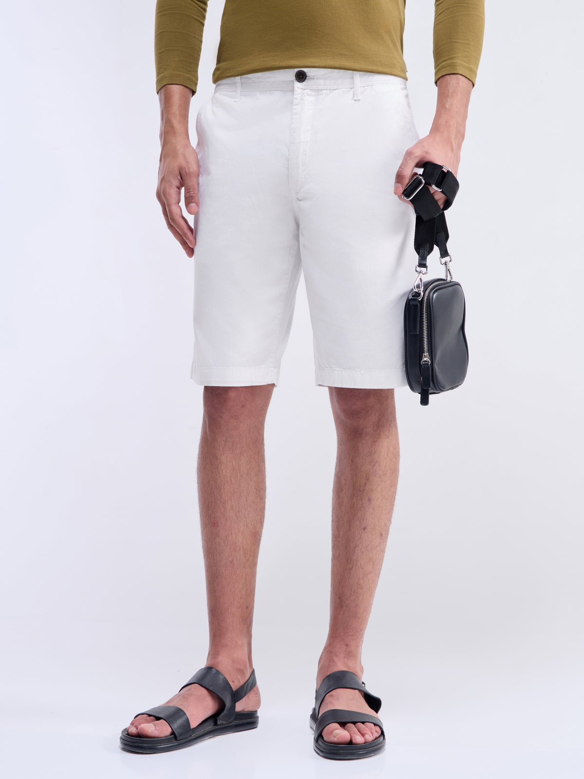 Solid Shorts - White t4option_2