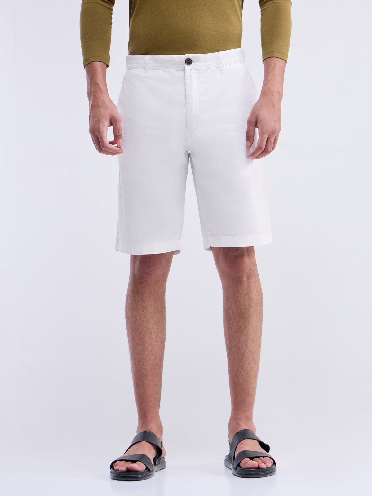 Solid Shorts - White t4option_2