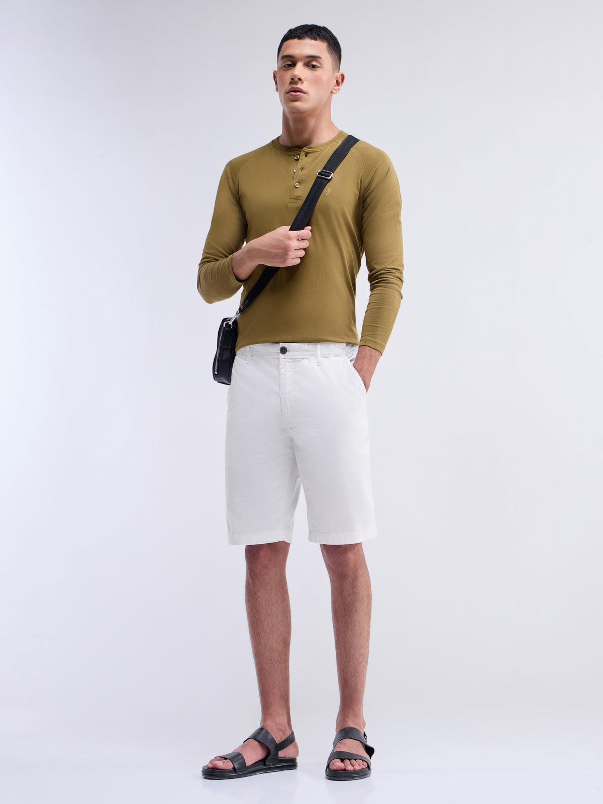 Solid Shorts - White t4option_2
