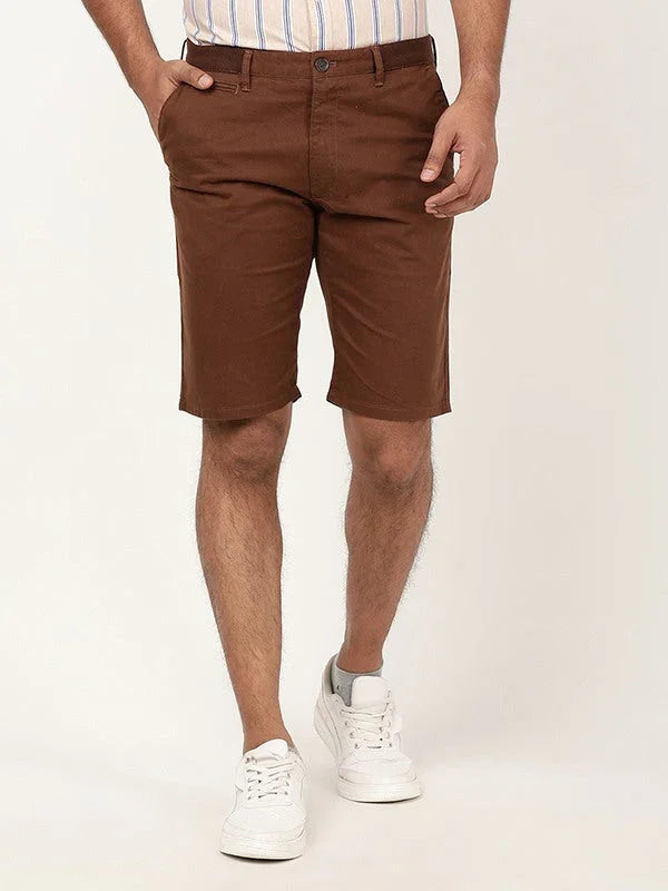 Men's Solid Cotton Shorts