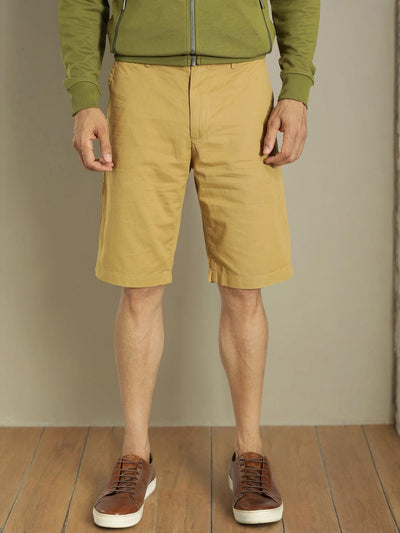 Men Solid Cotton Shorts