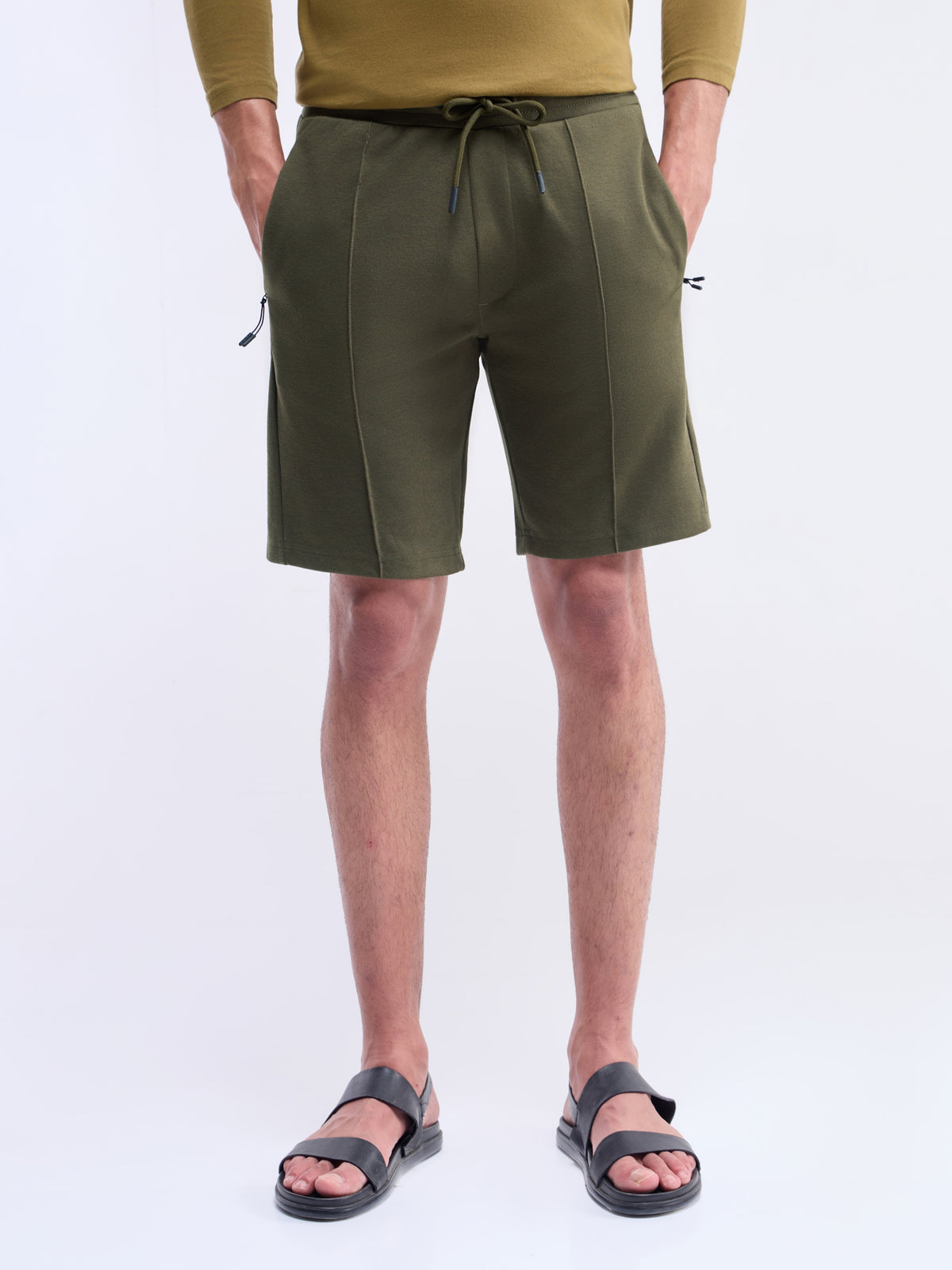 Solid Shorts - Olive t4option_2