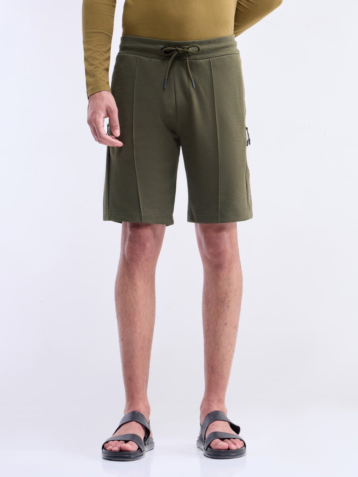 Solid Shorts - Olive t4option_2
